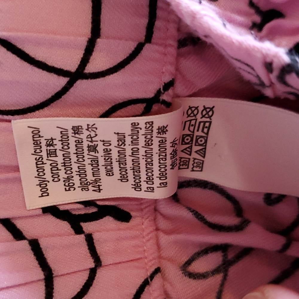 ✨️SOLD✨️Victoria's Secret Flannel  Tee-Jama Pink Set | Medium - Picture 7 of 14